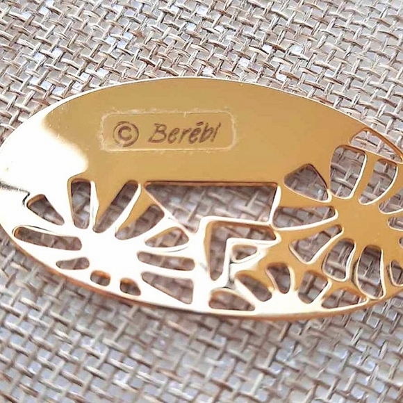 💞💗 EDGAR BERÉBI Vintage Gold Intricate Ivory Enamel Earrings - Picture 2 of 5